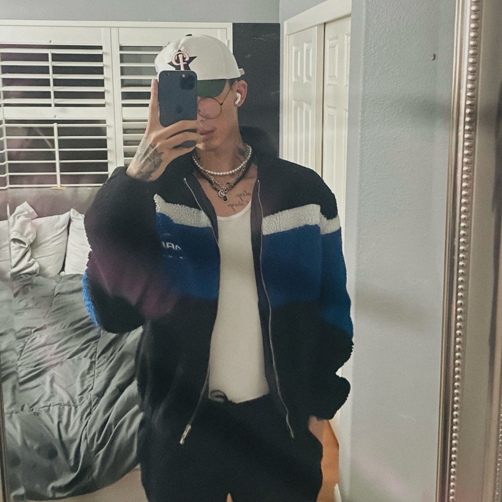 BooHooMan Fleece Bomber Jacket